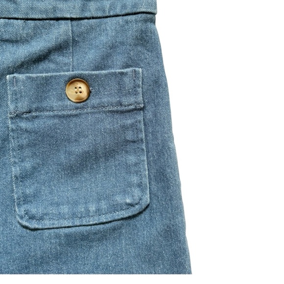 Sezane Dan Denim Wide Straight Leg Trouser Pants Size 34 US 2 - Picture 8 of 10